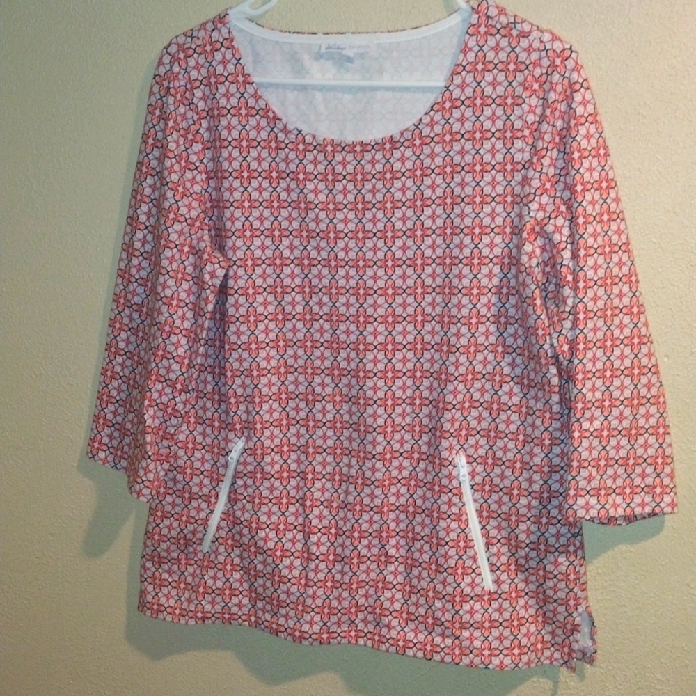 Talbot's Hello Saturday Colorful Athletic Pullover Top M